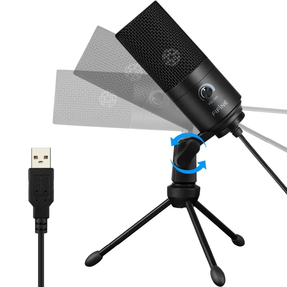 Fifine Metal USB Condenser Recording Microphone For Laptop  Windows Cardioid Studio Recording Vocals  Voice Over,Video-K669 - Image 2