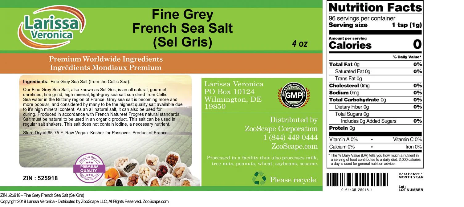 Fine Grey French Sea Salt (Sel Gris) (4 oz, ZIN: 525918) - Image 4