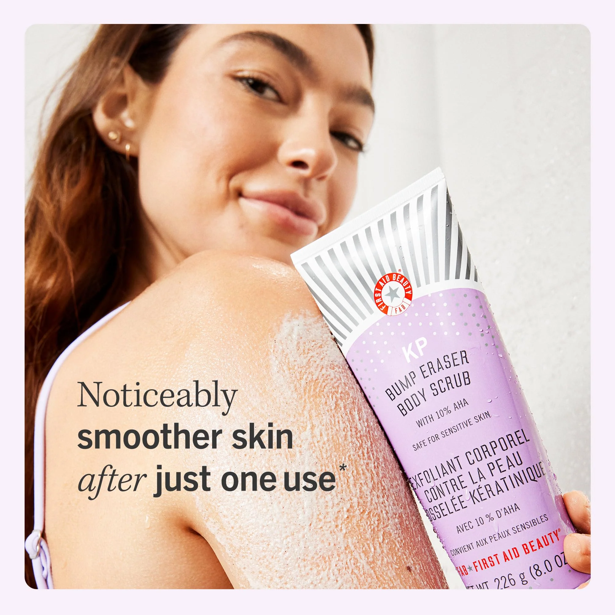 First Aid Beauty KP Bump Eraser Body Scrub Exfoliant for Keratosis Pilaris with 10% AHA 2 oz. - Image 9