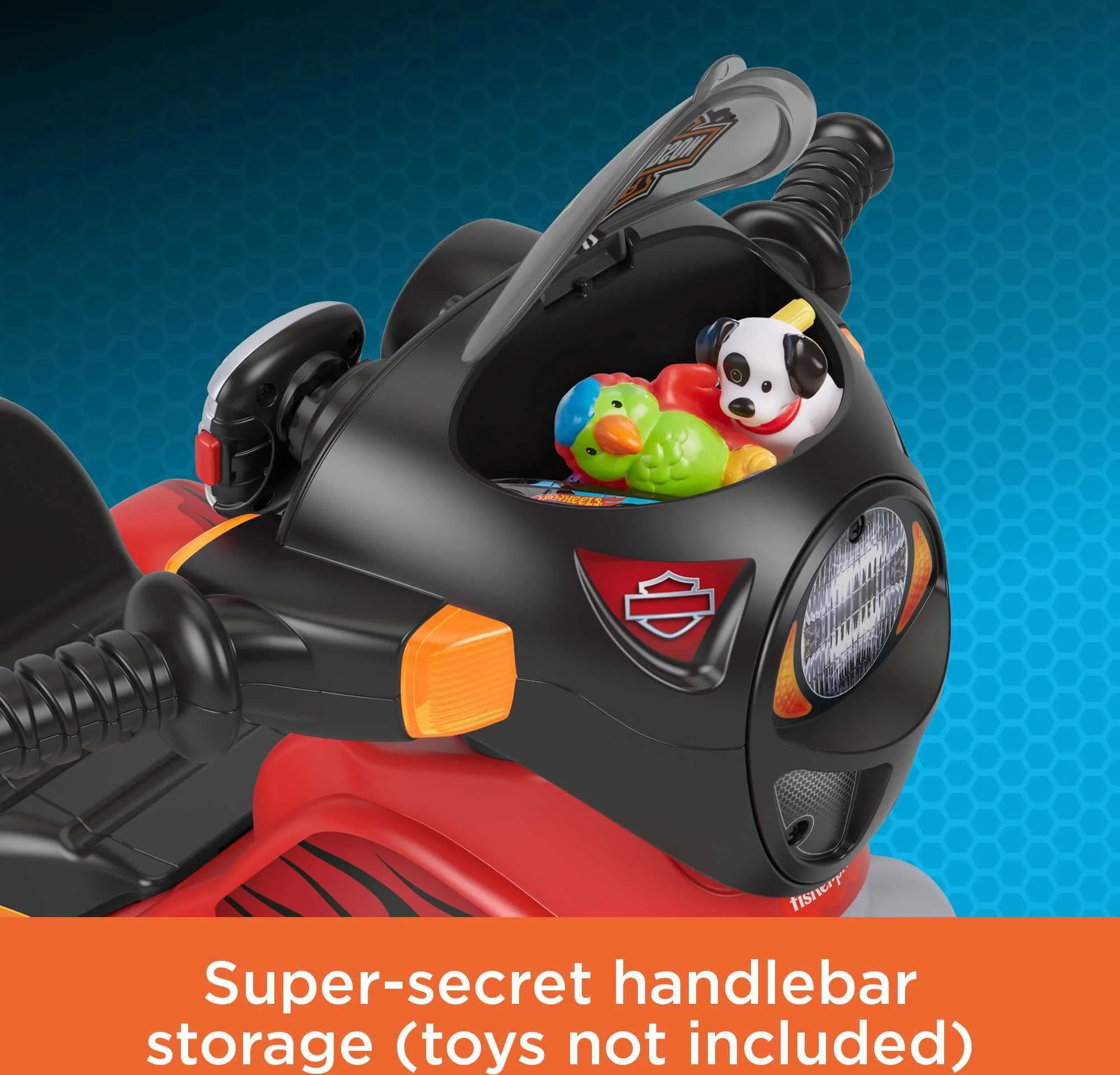 Fisher-Price Harley Davidson Toddler Tricycle Ride-On Preschool Toy, Lights & Sounds Trike with Adjustable Seat, Large - Image 3