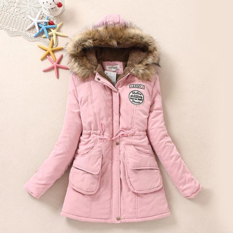 Fitaylor New Winter Women Jacket Medium-long Thicken Outwear Hooded Wadded Coat Slim Parka Cotton-padded Jacket Overcoat - Image 16