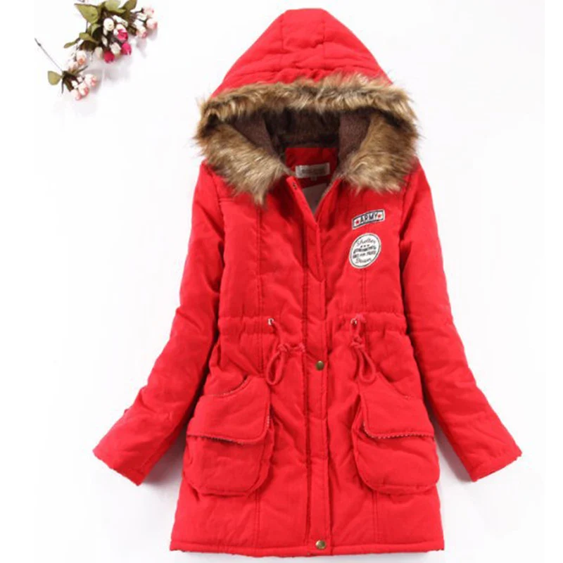 Fitaylor New Winter Women Jacket Medium-long Thicken Outwear Hooded Wadded Coat Slim Parka Cotton-padded Jacket Overcoat - Image 17