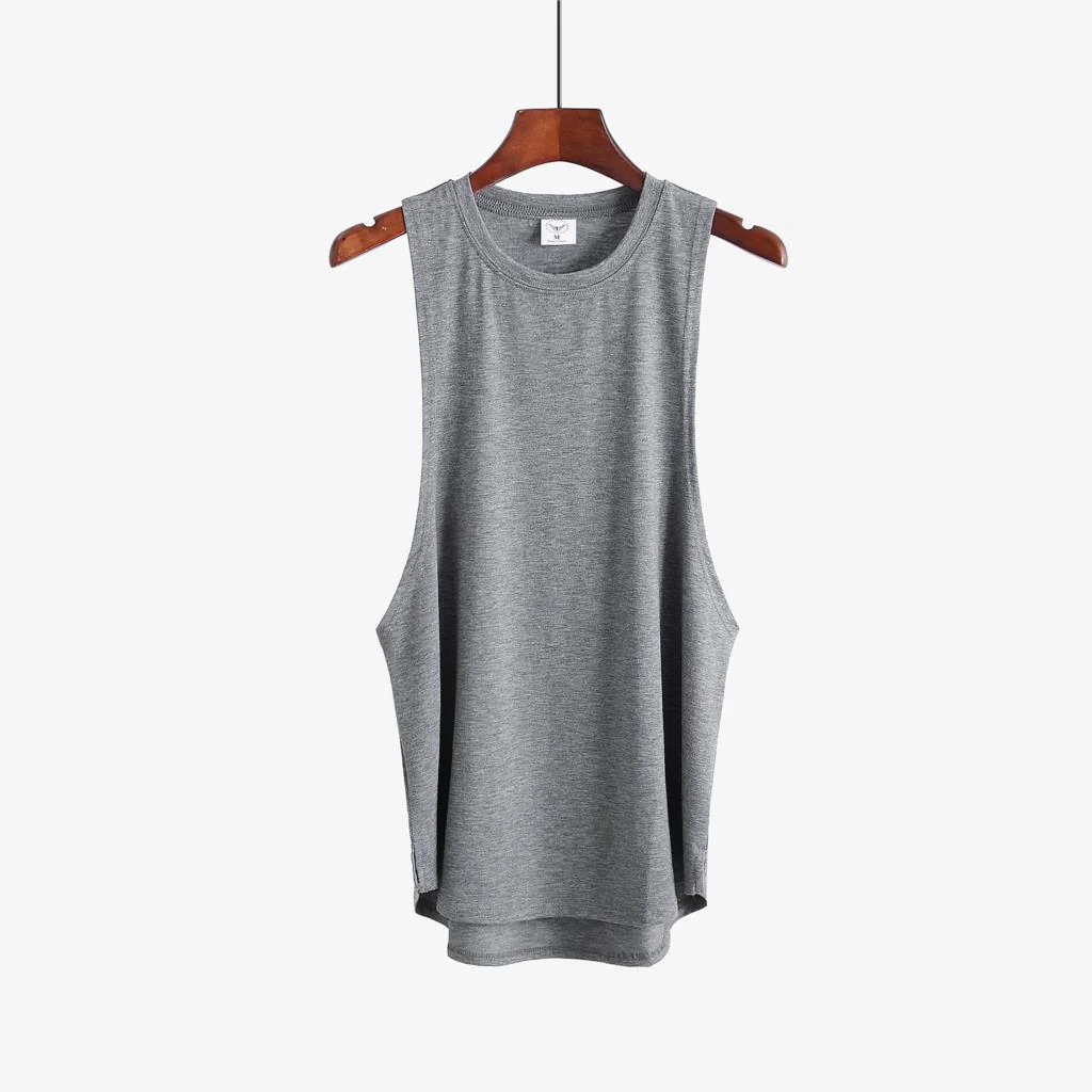 Fitness clothing blank sleeveless shirt mens gym stringer tank top bodybuilding tanktop men sportwear undershirt fashion vest - Image 12