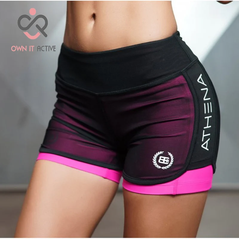 Fitness Yoga Shorts for Women Compression Mesh Overlay Gym Slim Fit Running Sports Short Quick Dry Cardio Training P145 - Image 4