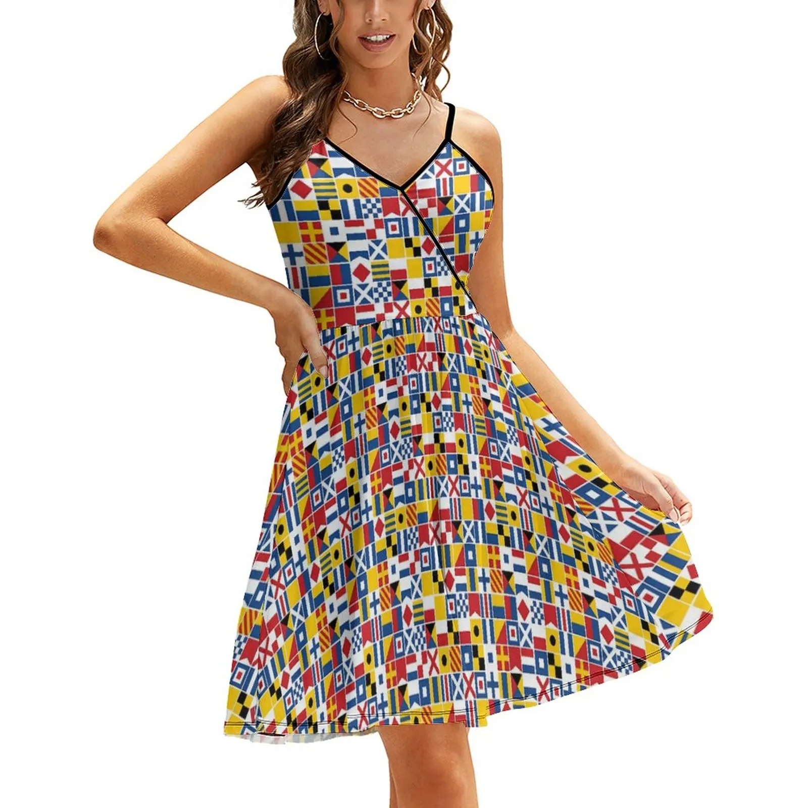 Flags of Jamaica Casual Dress Holiday Spaghetti Straps Black Green Aesthetic Dresses Ladies Night Club Graphic Vestidos - Image 10
