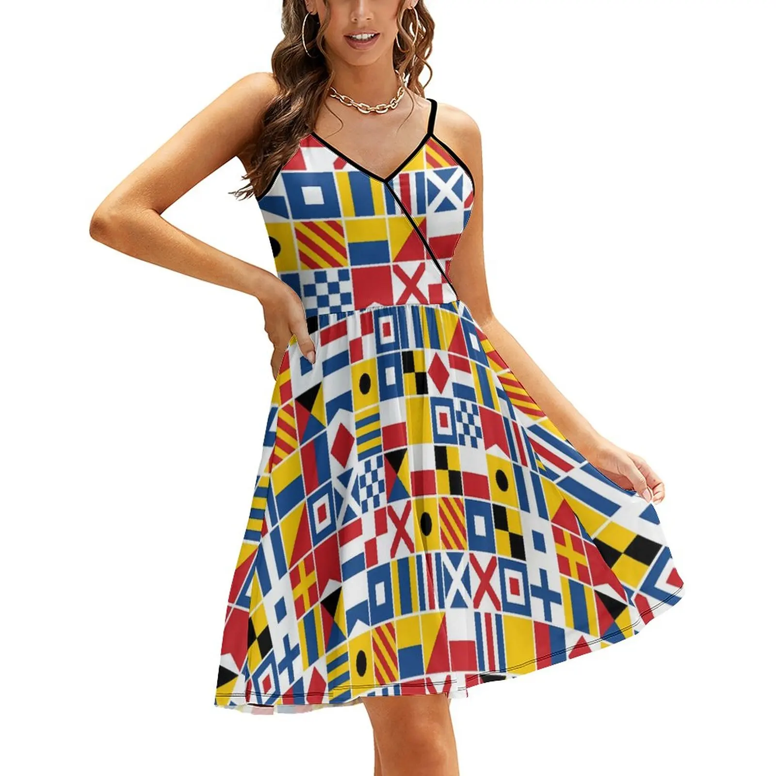 Flags of Jamaica Casual Dress Holiday Spaghetti Straps Black Green Aesthetic Dresses Ladies Night Club Graphic Vestidos - Image 11