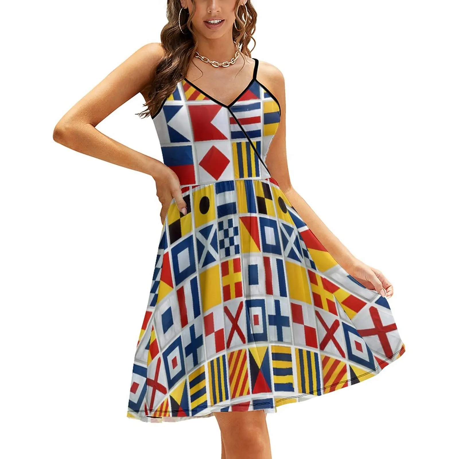 Flags of Jamaica Casual Dress Holiday Spaghetti Straps Black Green Aesthetic Dresses Ladies Night Club Graphic Vestidos - Image 13