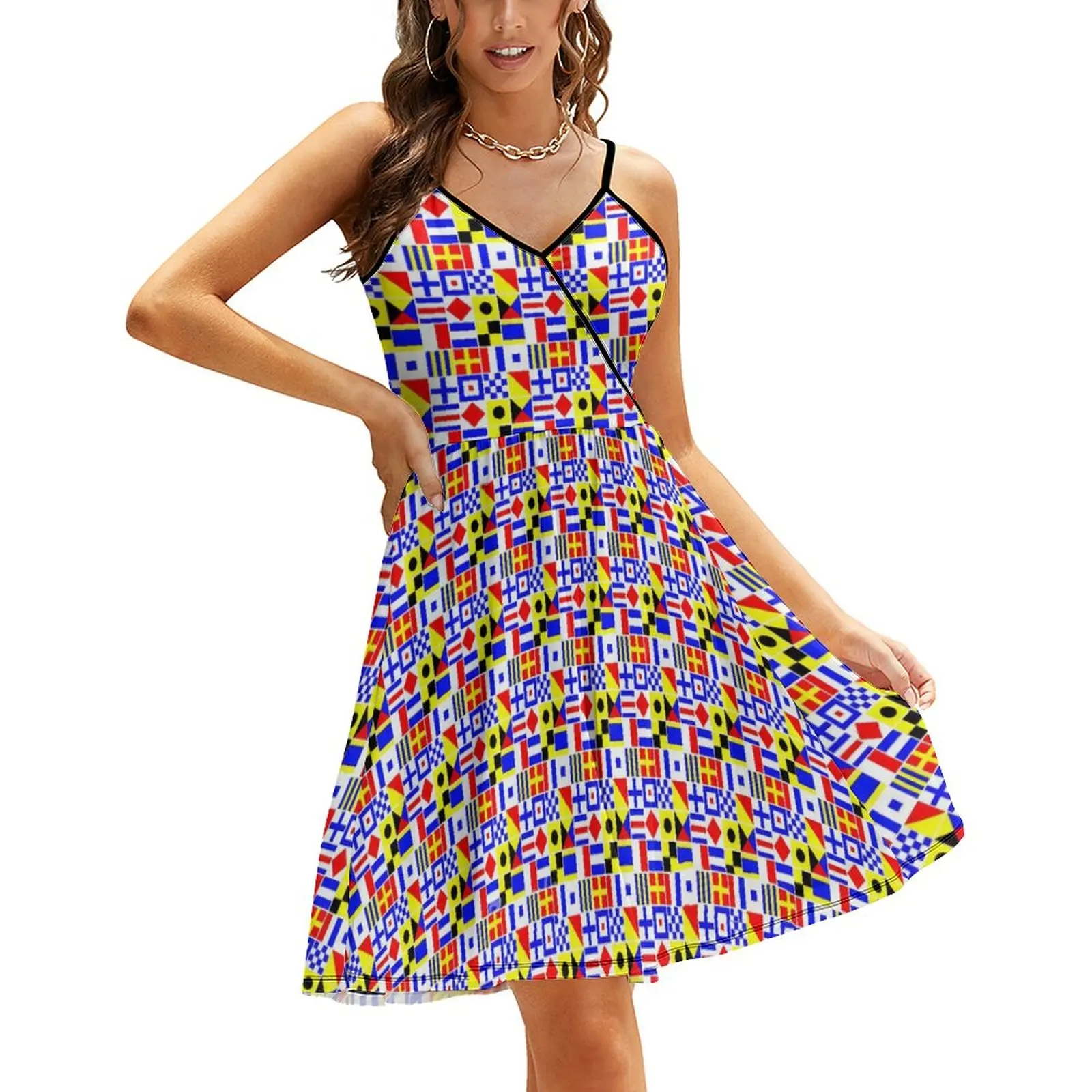 Flags of Jamaica Casual Dress Holiday Spaghetti Straps Black Green Aesthetic Dresses Ladies Night Club Graphic Vestidos - Image 22
