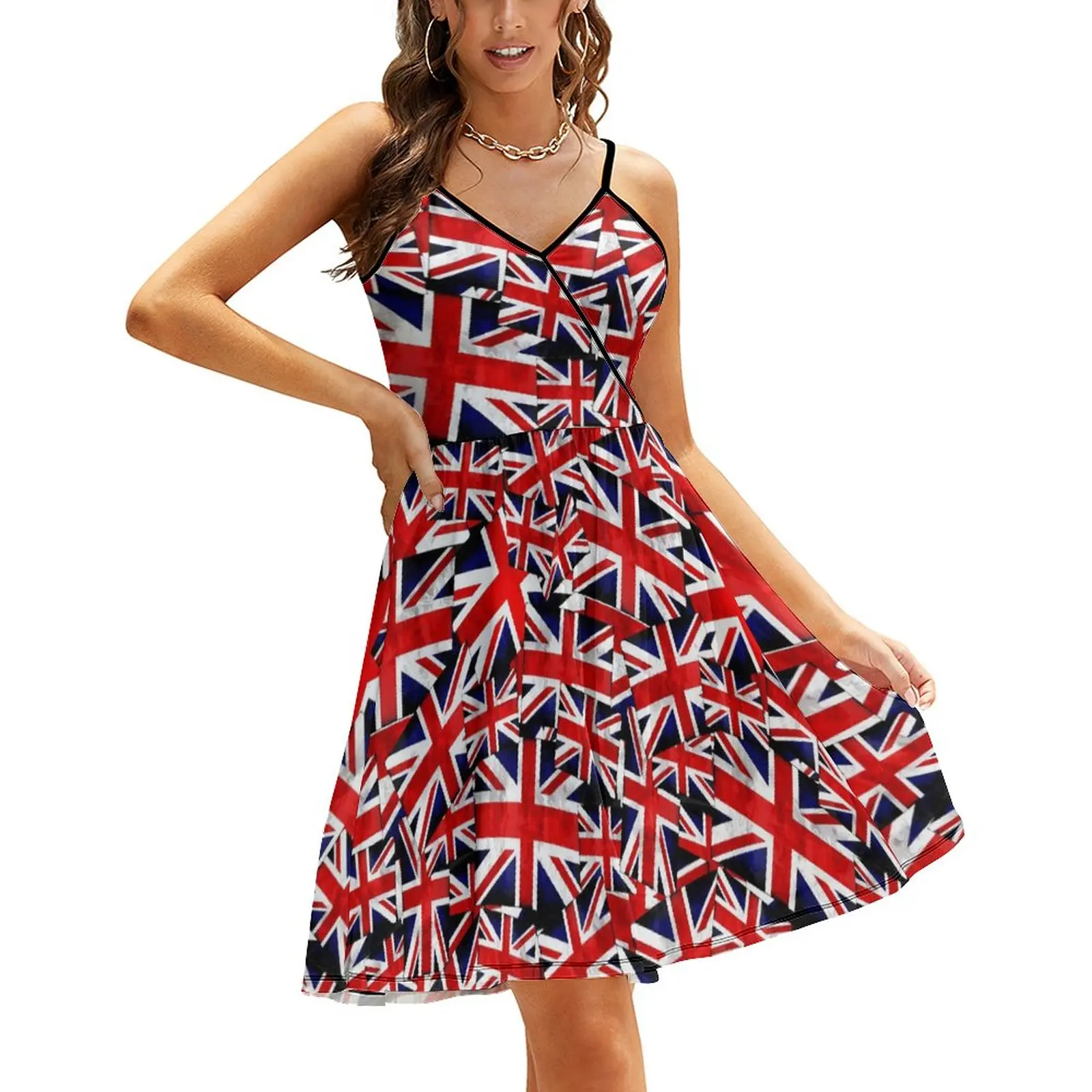Flags of Jamaica Casual Dress Holiday Spaghetti Straps Black Green Aesthetic Dresses Ladies Night Club Graphic Vestidos - Image 7