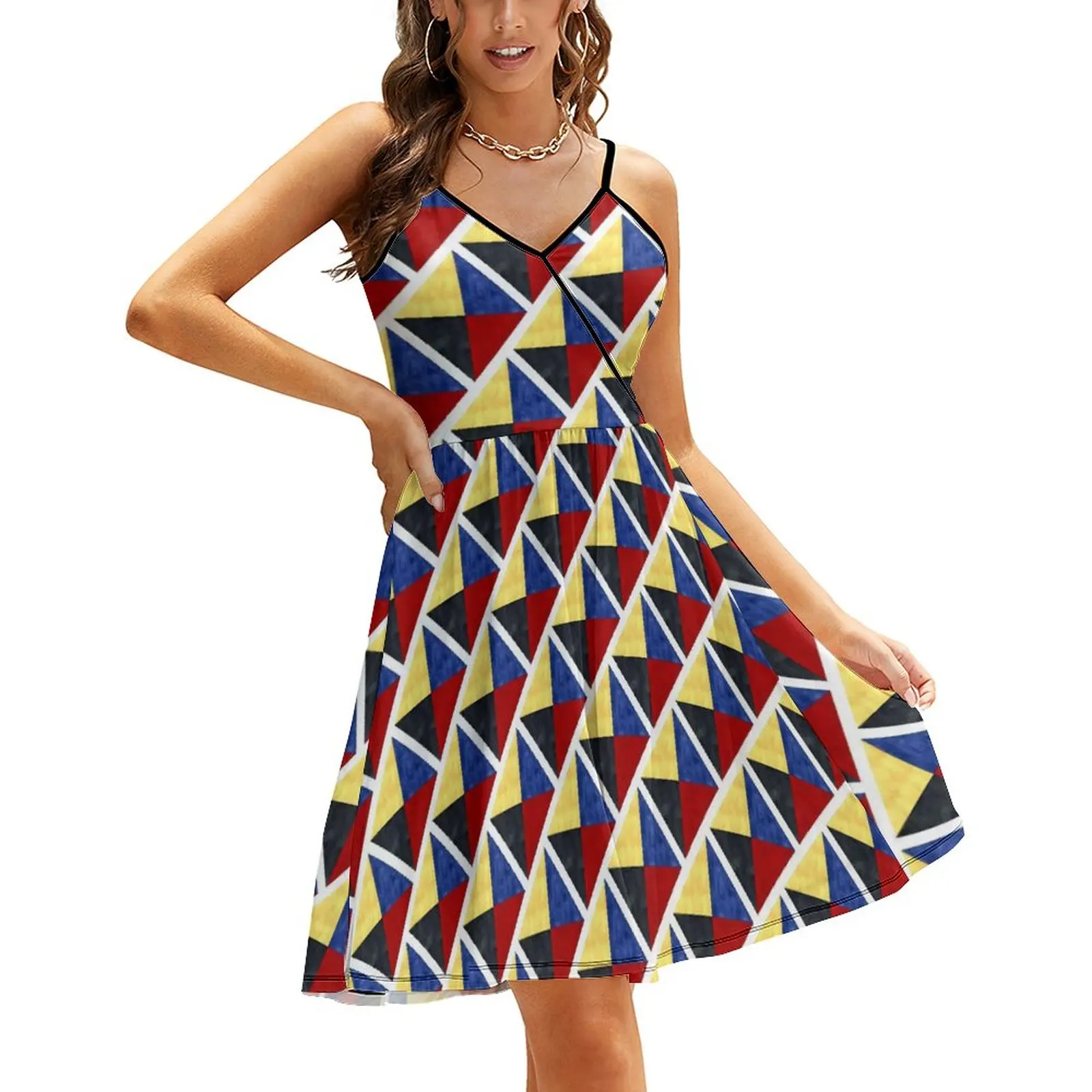 Flags of Jamaica Casual Dress Holiday Spaghetti Straps Black Green Aesthetic Dresses Ladies Night Club Graphic Vestidos - Image 8