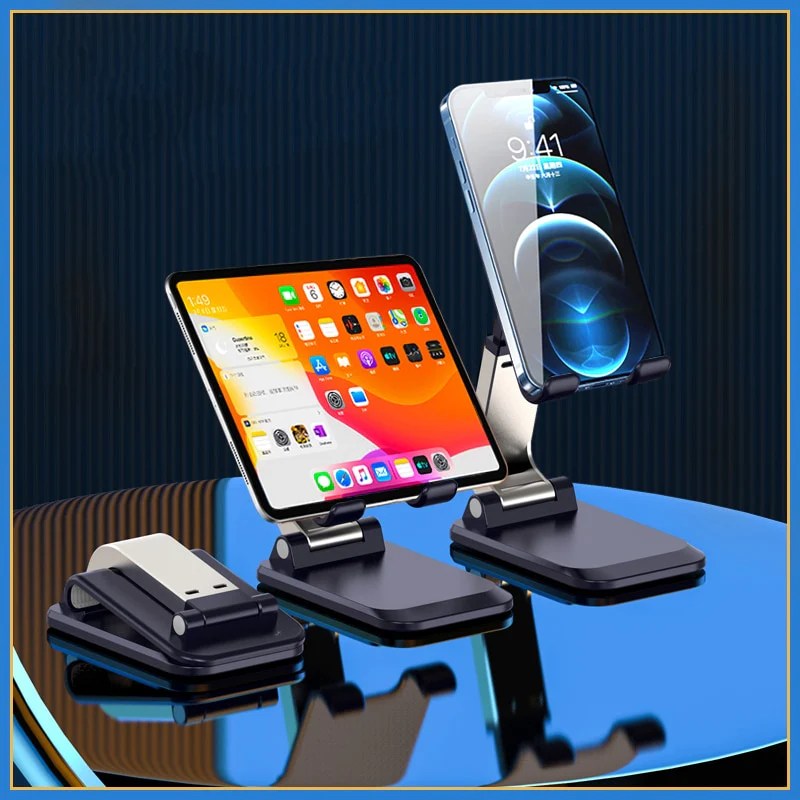 Foldable Metal Desktop Mobile Phone Stand For iPad iPhone 13 X Smartphone Support Tablet Desk Cell Phone Portable Holder Bracket - Image 12
