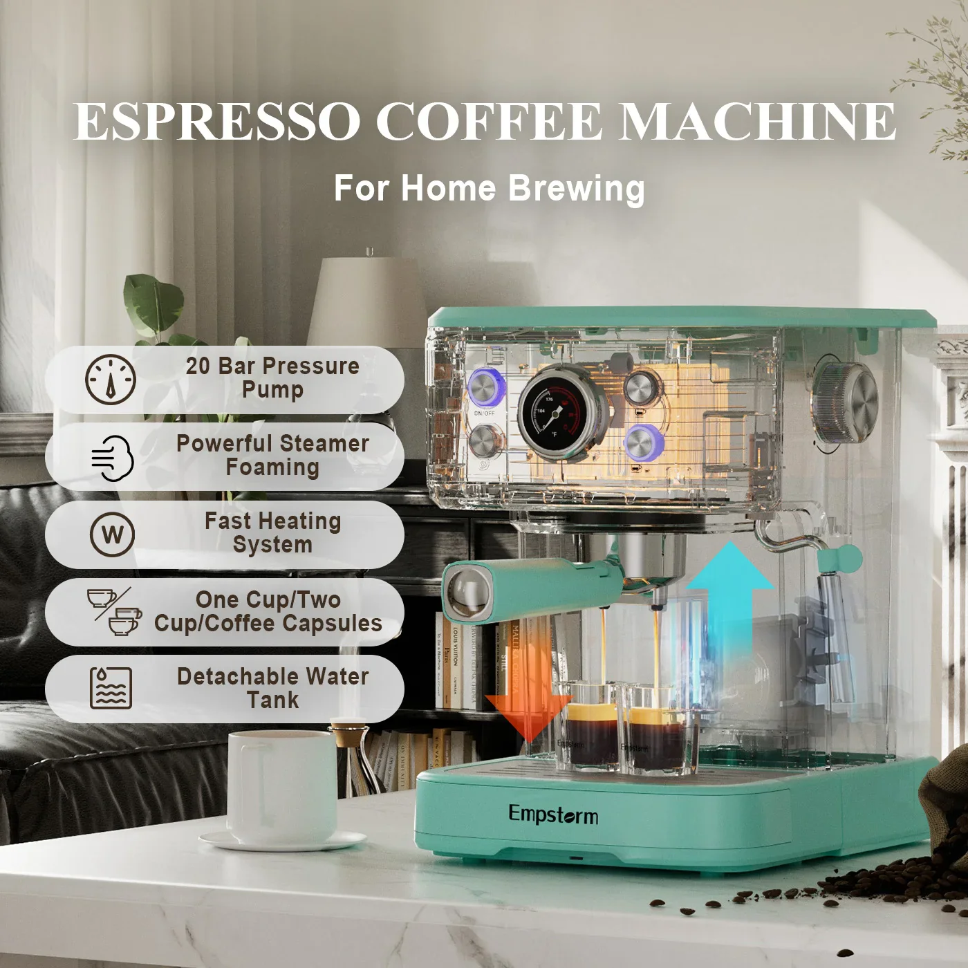 For Empstorm High Quality Commercial Espresso Coffee Roaster Machine Electric Home 3 in 1 with for Nespresso Capsules for Hotels - Image 2