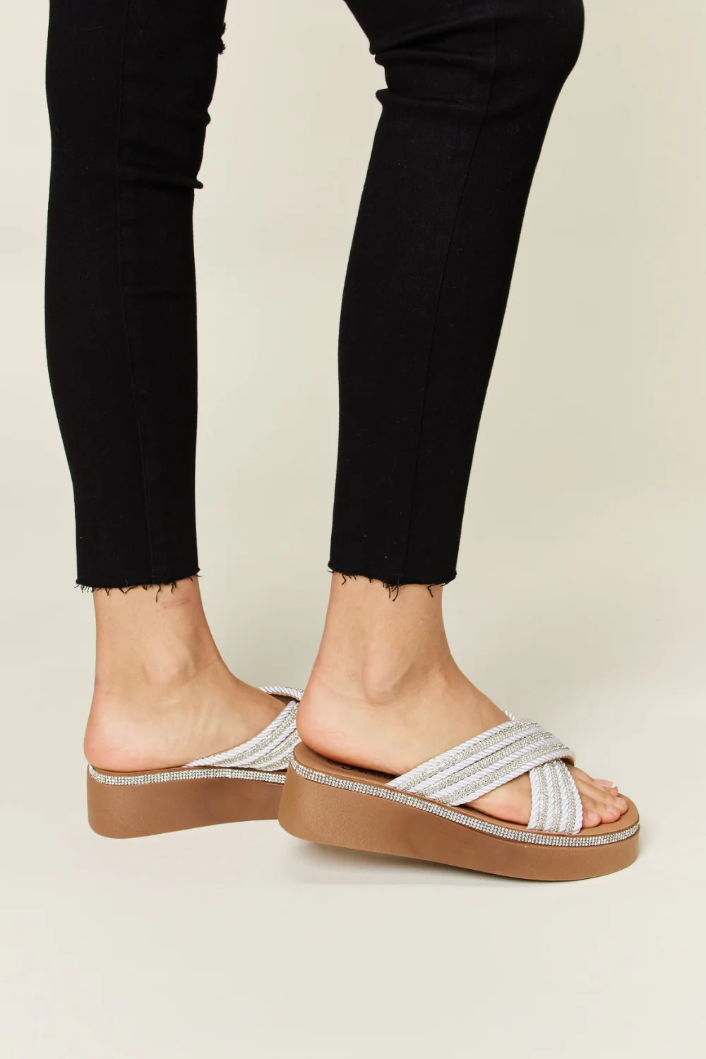 Forever Link Rhinestone Platform Wedge Sandals - Image 3