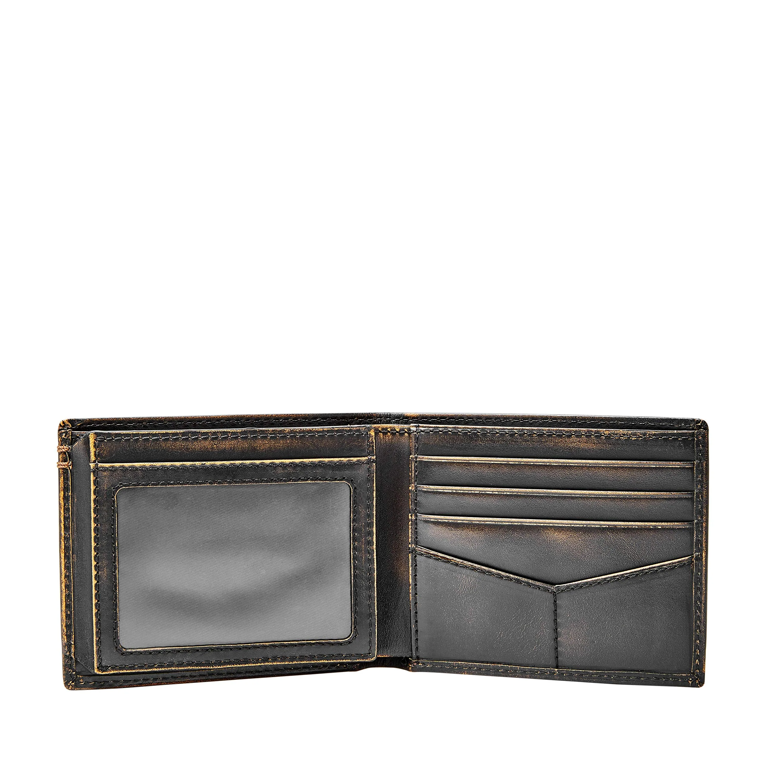 Fossil Men's Wade Leather Bifold with Flip ID Wallet, Black, (Model: ML3882001) - Image 6