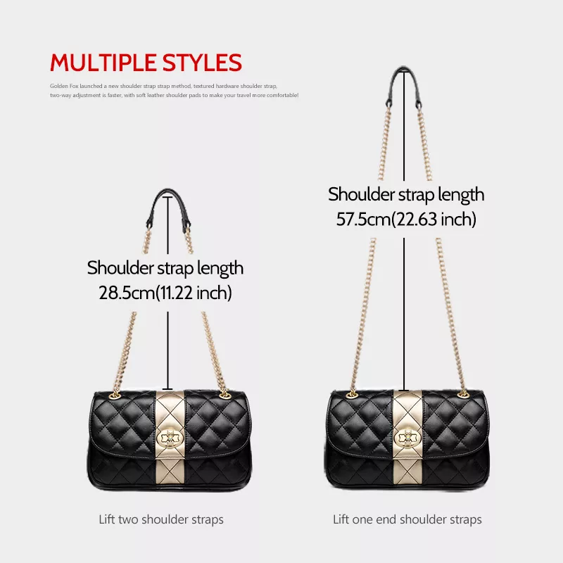 FOXER Women Crossbody Shoulder Bag Diamond Lattice Handbag Lady Purse Split Leather Chain Strap Messenger Bag Valentine Day Gift - Image 5