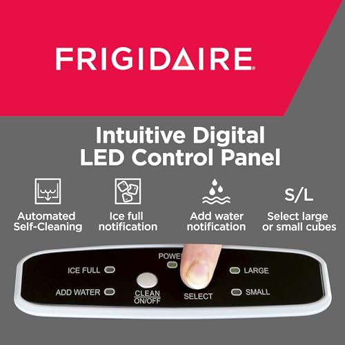 Frigidaire Countertop Ice Maker, Compact Machine, 26 lbs per day, Stainless - Image 2