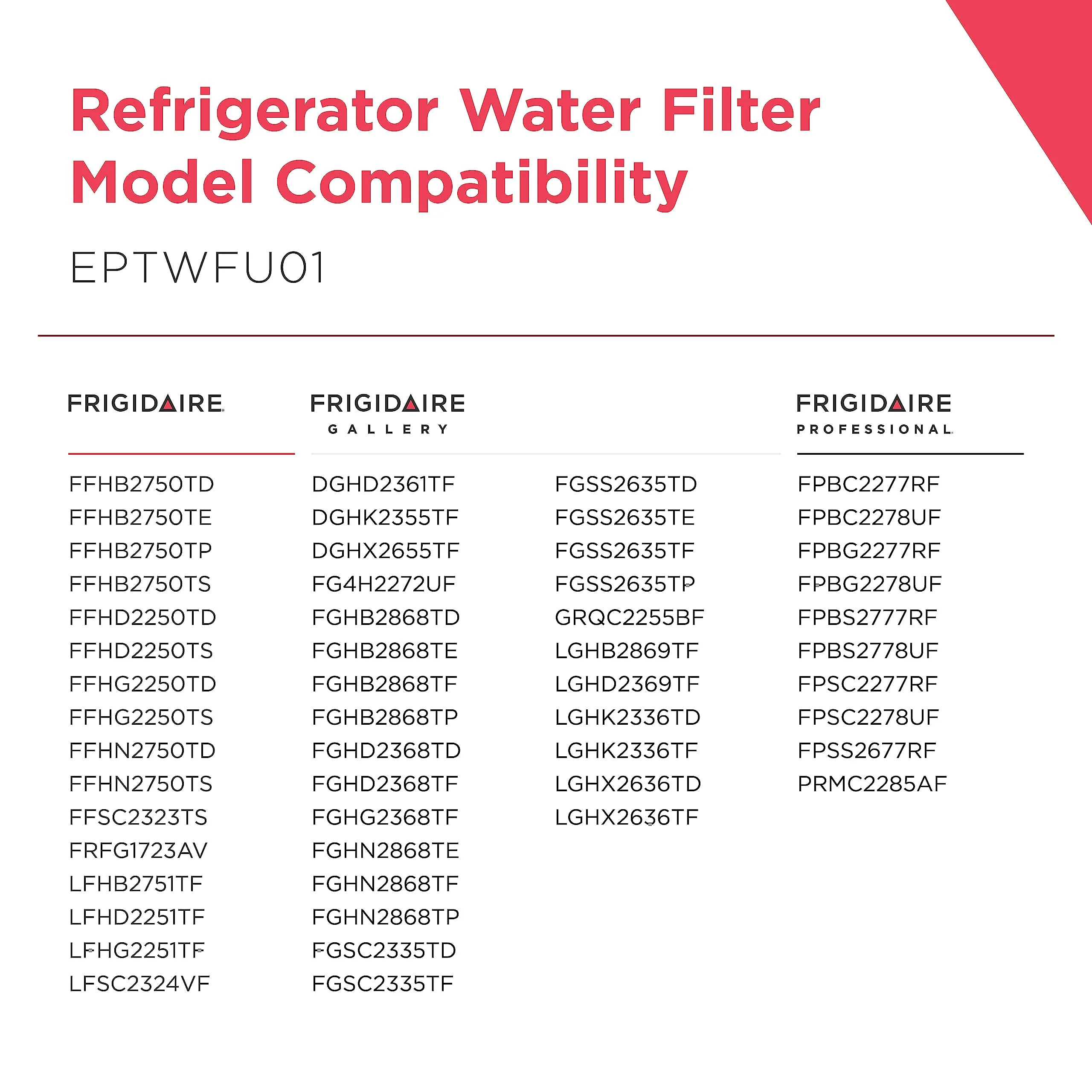 Frigidaire EPTWFU01 Water Filtration Filter, 1 Count, White - Image 3