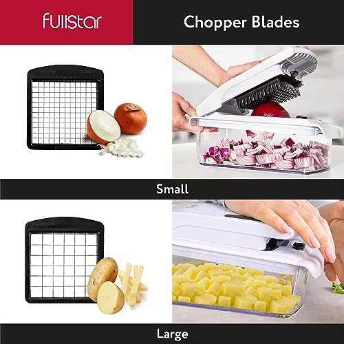 Fullstar Vegetable Chopper - Spiralizer Vegetable Slicer - Onion Chopper with Container - Pro Food Chopper - Slicer Dicer Cutter - (4 in 1, White) - Image 3