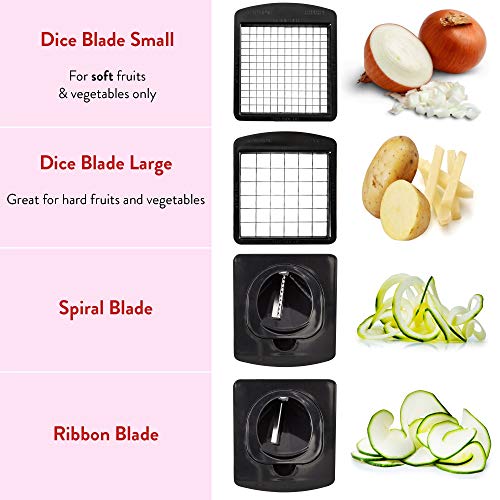 Fullstar Vegetable Chopper - Spiralizer Vegetable Slicer - Onion Chopper with Container - Pro Food Chopper - Slicer Dicer Cutter - (4 in 1, White) - Image 9