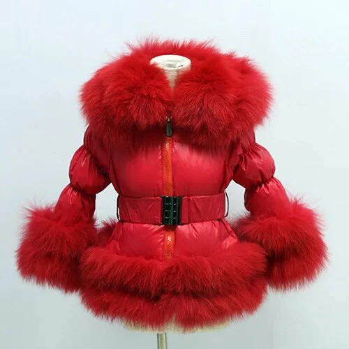 Furry Overcoat Winter Jacket Faux White Duck Down Abrigos Mujer Windproof Hooded Coat Fur Jacket Popular Puffer Jacket - Image 9