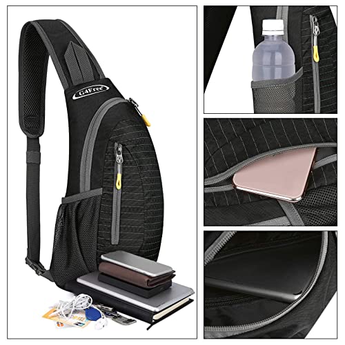 G4Free Sling Bags Men and Women Shoulder Backpack Small Cross Body Chest Sling Backpack (Black) - Image 2