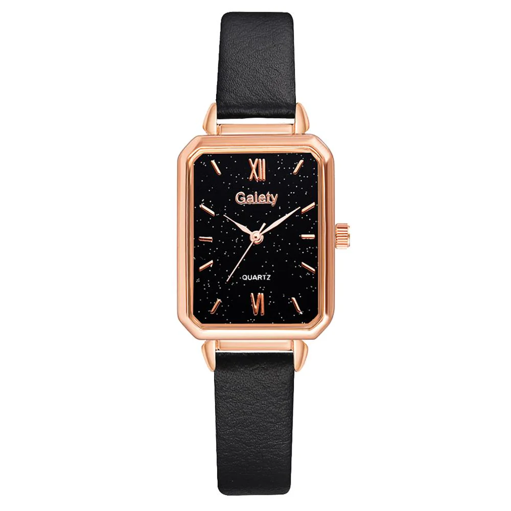 Gaiety Brand Women Watches Fashion Square Ladies Quartz Watch Bracelet Set Green Dial Simple Rose Gold Mesh Luxury Women Watches - Image 13