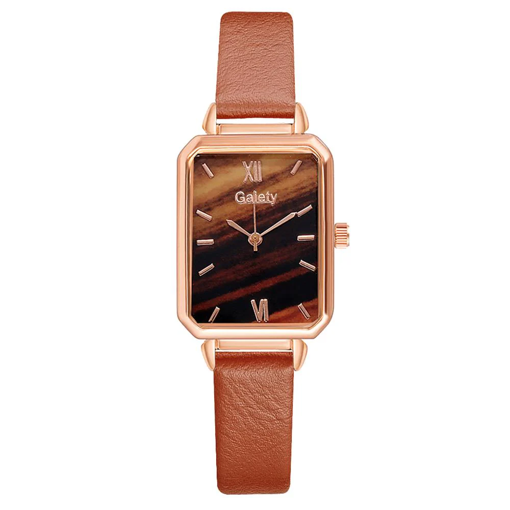 Gaiety Brand Women Watches Fashion Square Ladies Quartz Watch Bracelet Set Green Dial Simple Rose Gold Mesh Luxury Women Watches - Image 16
