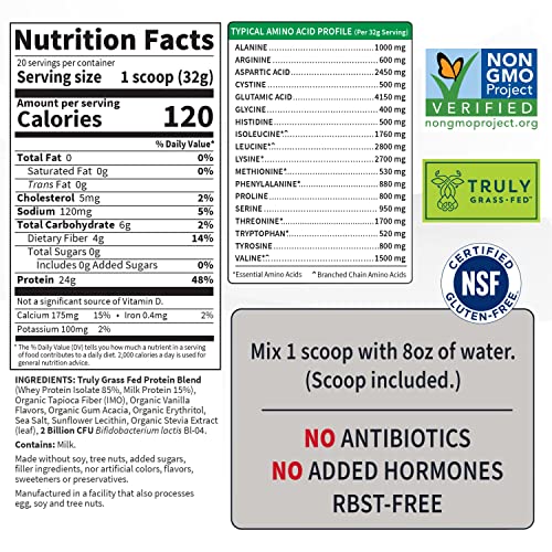 Garden of Life SPORT Whey Protein Powder Vanilla., Premium Grass Fed Whey Protein Isolate plus Probiotics for Immune System Health, 24g Protein, Non GMO, Gluten Free., Cold Processed - 20 Servings - Image 5