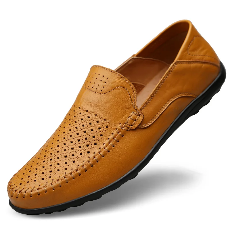 Genuine Leather Men Casual Shoes Luxury Brand Formal Men Loafers Moccasins Italian Breathable Slip on Male Boat Shoes Size 37-47 - Image 10
