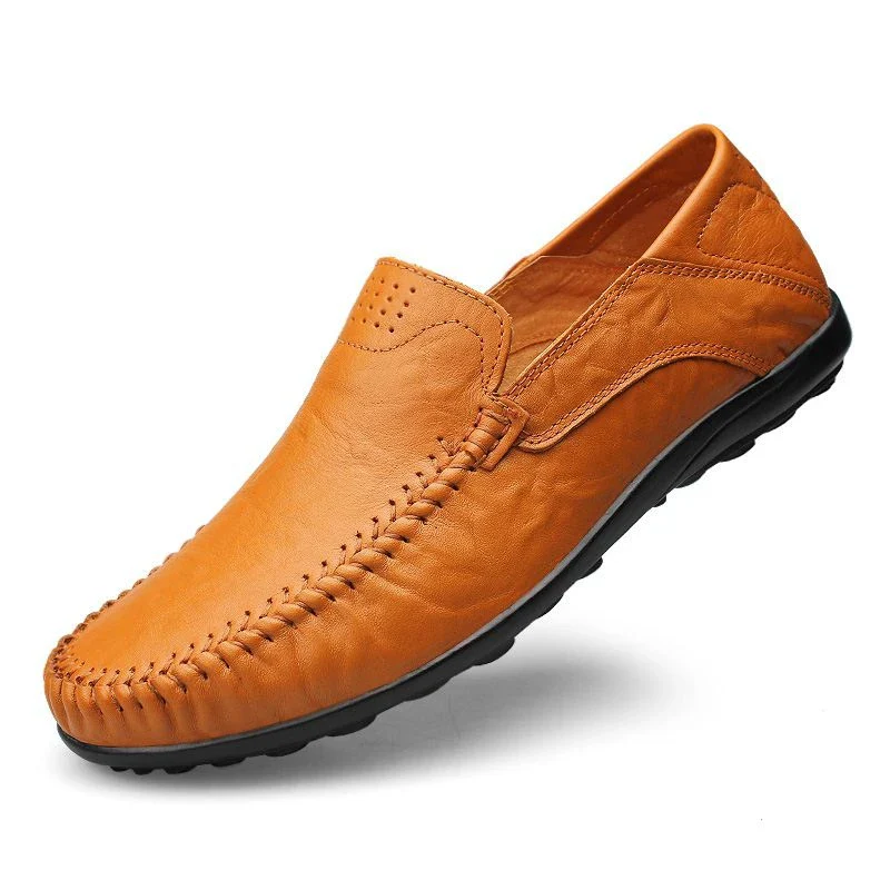 Genuine Leather Men Casual Shoes Luxury Brand Formal Men Loafers Moccasins Italian Breathable Slip on Male Boat Shoes Size 37-47 - Image 12
