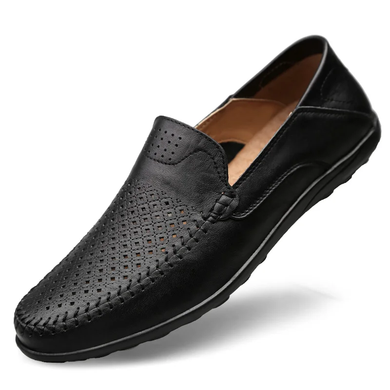 Genuine Leather Men Casual Shoes Luxury Brand Formal Men Loafers Moccasins Italian Breathable Slip on Male Boat Shoes Size 37-47 - Image 13