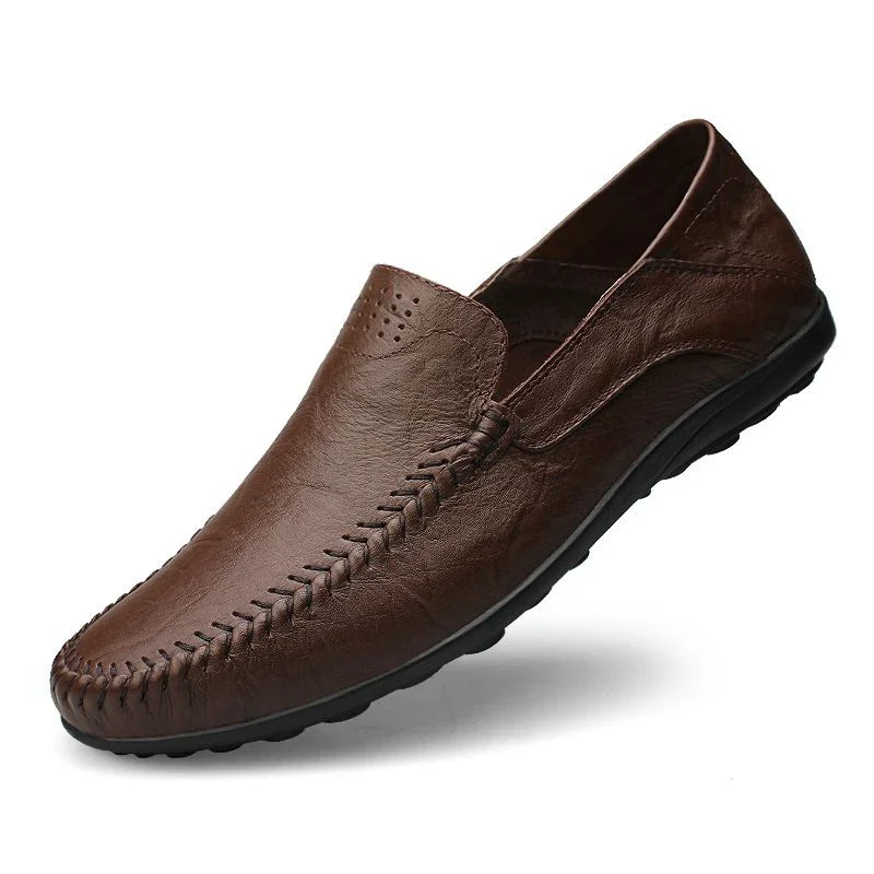 Genuine Leather Men Casual Shoes Luxury Brand Formal Men Loafers Moccasins Italian Breathable Slip on Male Boat Shoes Size 37-47 - Image 14