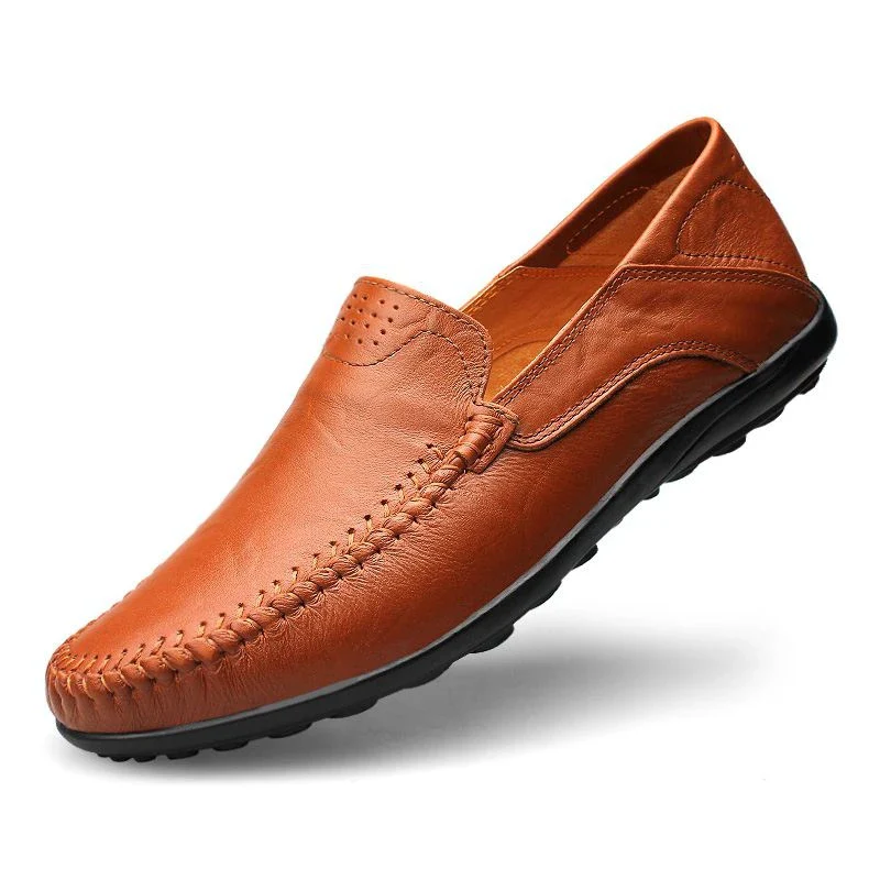 Genuine Leather Men Casual Shoes Luxury Brand Formal Men Loafers Moccasins Italian Breathable Slip on Male Boat Shoes Size 37-47 - Image 15