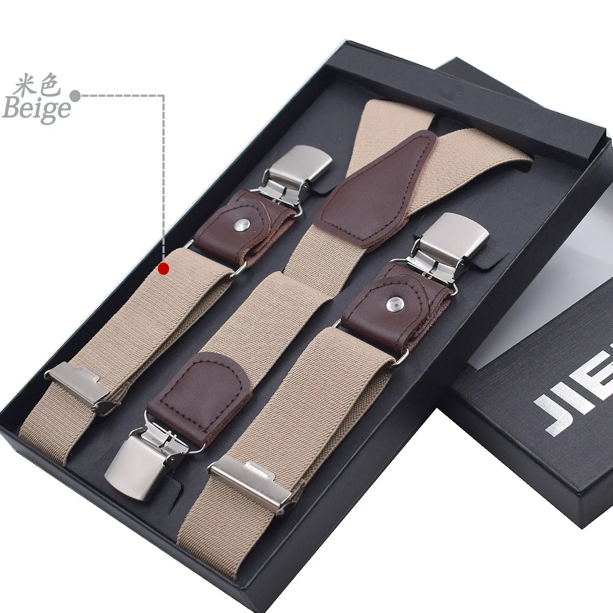 Genuine Leather Suspenders Men 3/6 Clips Male Suspensorios Adjustable Belt Strap Bretelles Vintage Men Clothing Accessories - Image 11