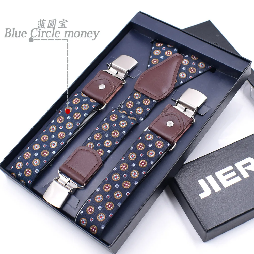 Genuine Leather Suspenders Men 3/6 Clips Male Suspensorios Adjustable Belt Strap Bretelles Vintage Men Clothing Accessories - Image 45