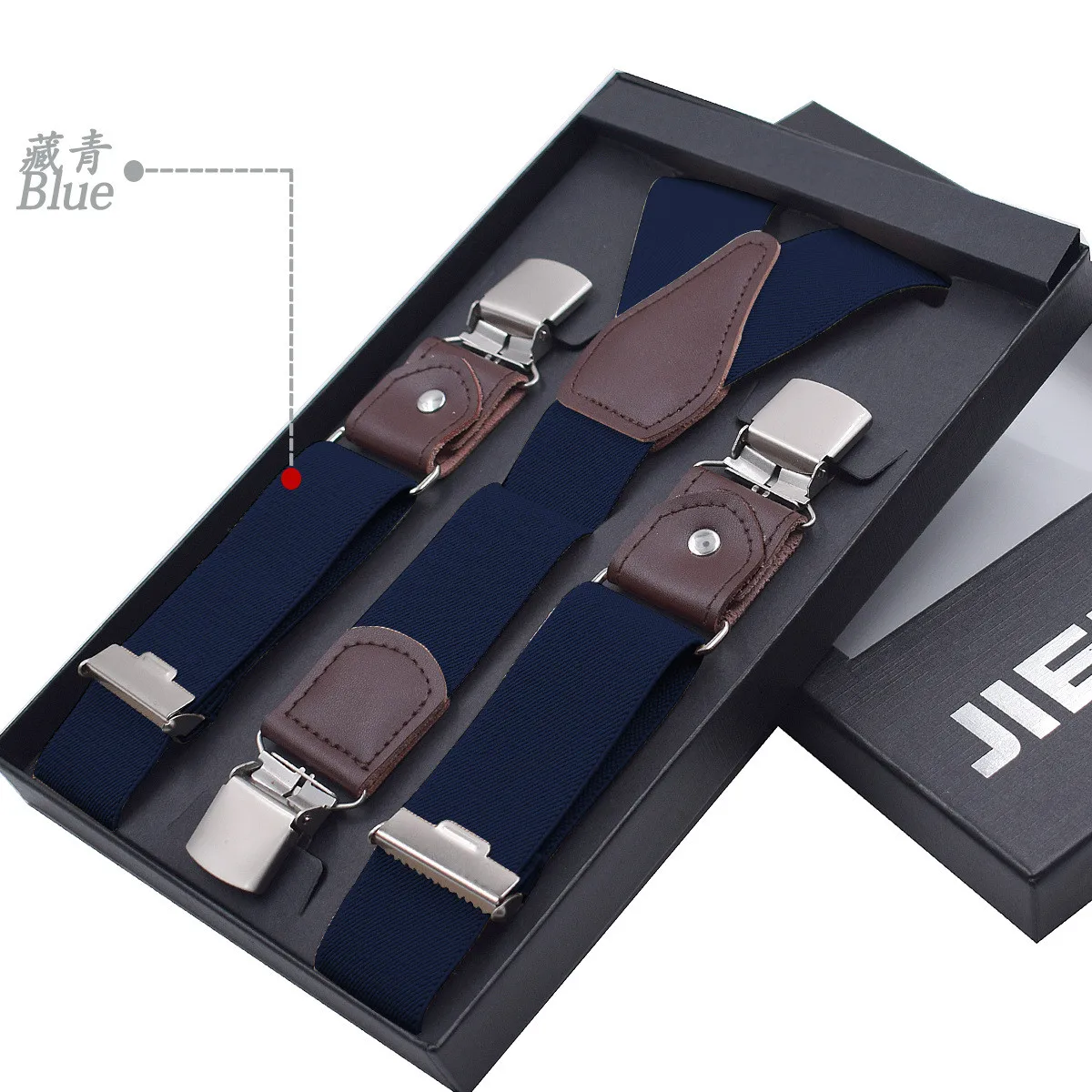 Genuine Leather Suspenders Men 3/6 Clips Male Suspensorios Adjustable Belt Strap Bretelles Vintage Men Clothing Accessories - Image 5