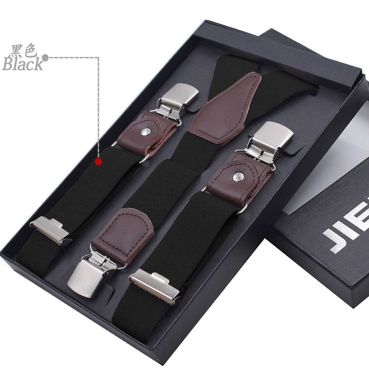 Genuine Leather Suspenders Men 3/6 Clips Male Suspensorios Adjustable Belt Strap Bretelles Vintage Men Clothing Accessories - Image 7