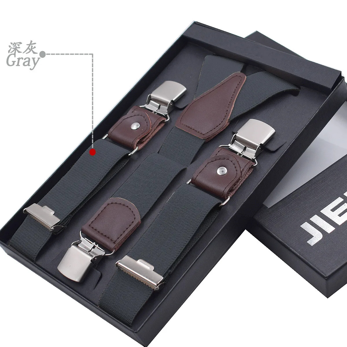 Genuine Leather Suspenders Men 3/6 Clips Male Suspensorios Adjustable Belt Strap Bretelles Vintage Men Clothing Accessories - Image 9