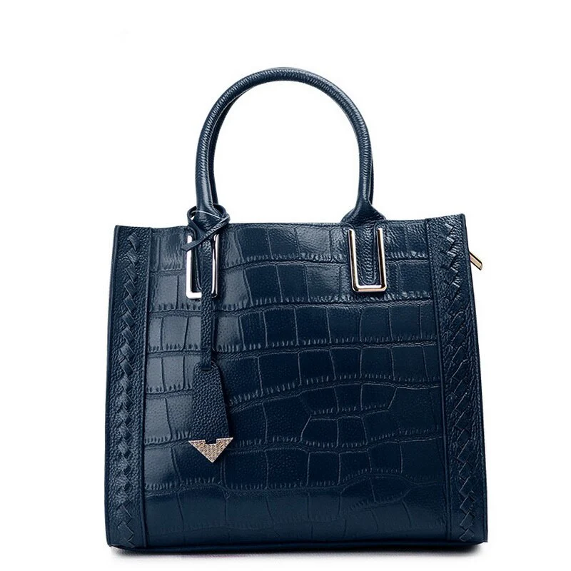 Genuine Leather Women Tote Bags Ladies Real Leather Handbags Long Strap Messenger Bag Hobo Satchel Tote Bolso - Image 5