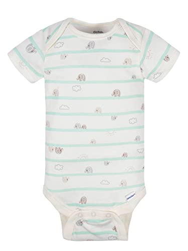 Gerber Baby 8-Pack Short Sleeve Onesies Bodysuits, Elephants, 6-9 Months - Image 6