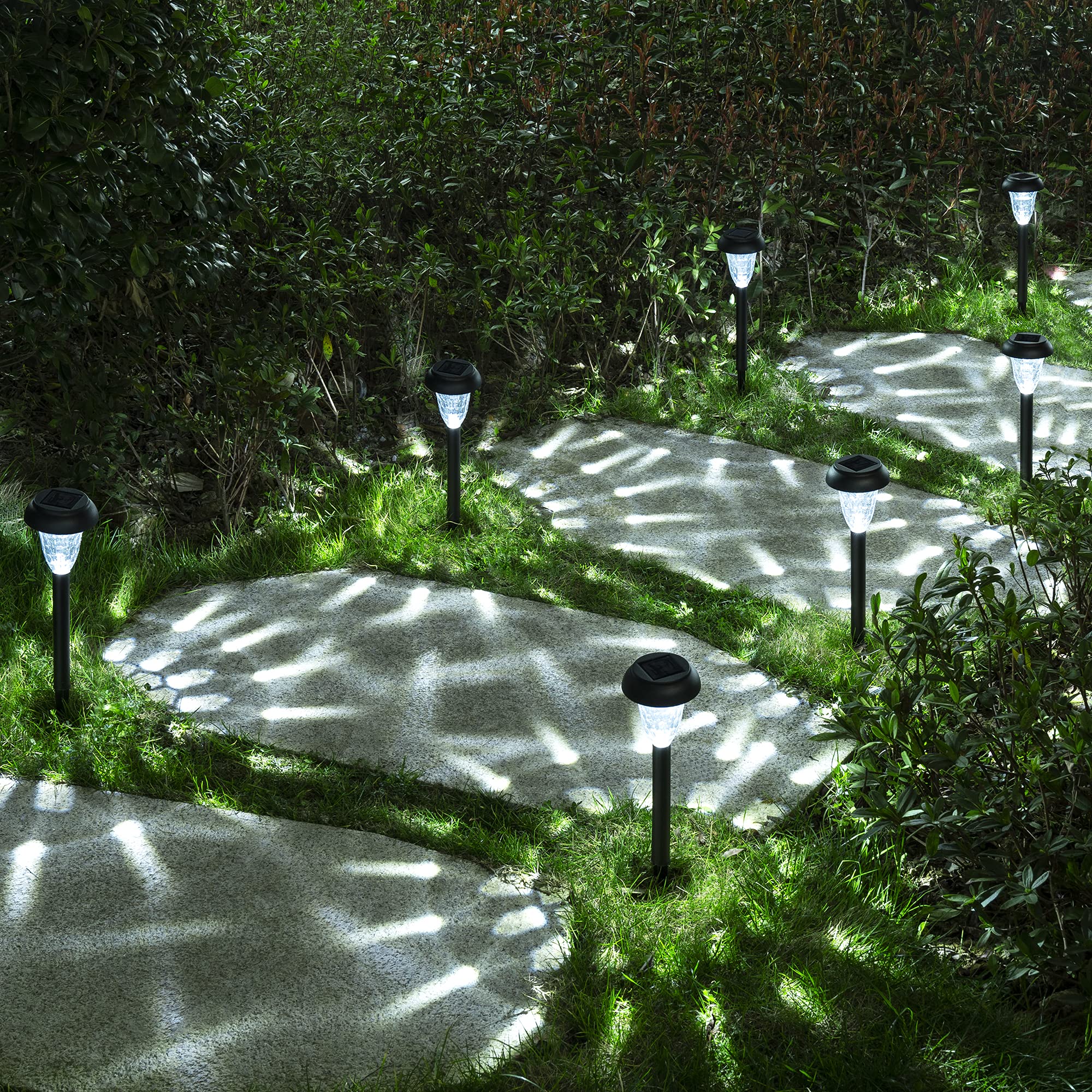 GIGALUMI 12Pack Solar Lights Outdoor Waterproof, Pathway Lights Solar Powered, Landscape Lighting, Solar Lights for Patio, Garden, Yard, Pathways, Landscapes, Walkways and Driveways - Image 5