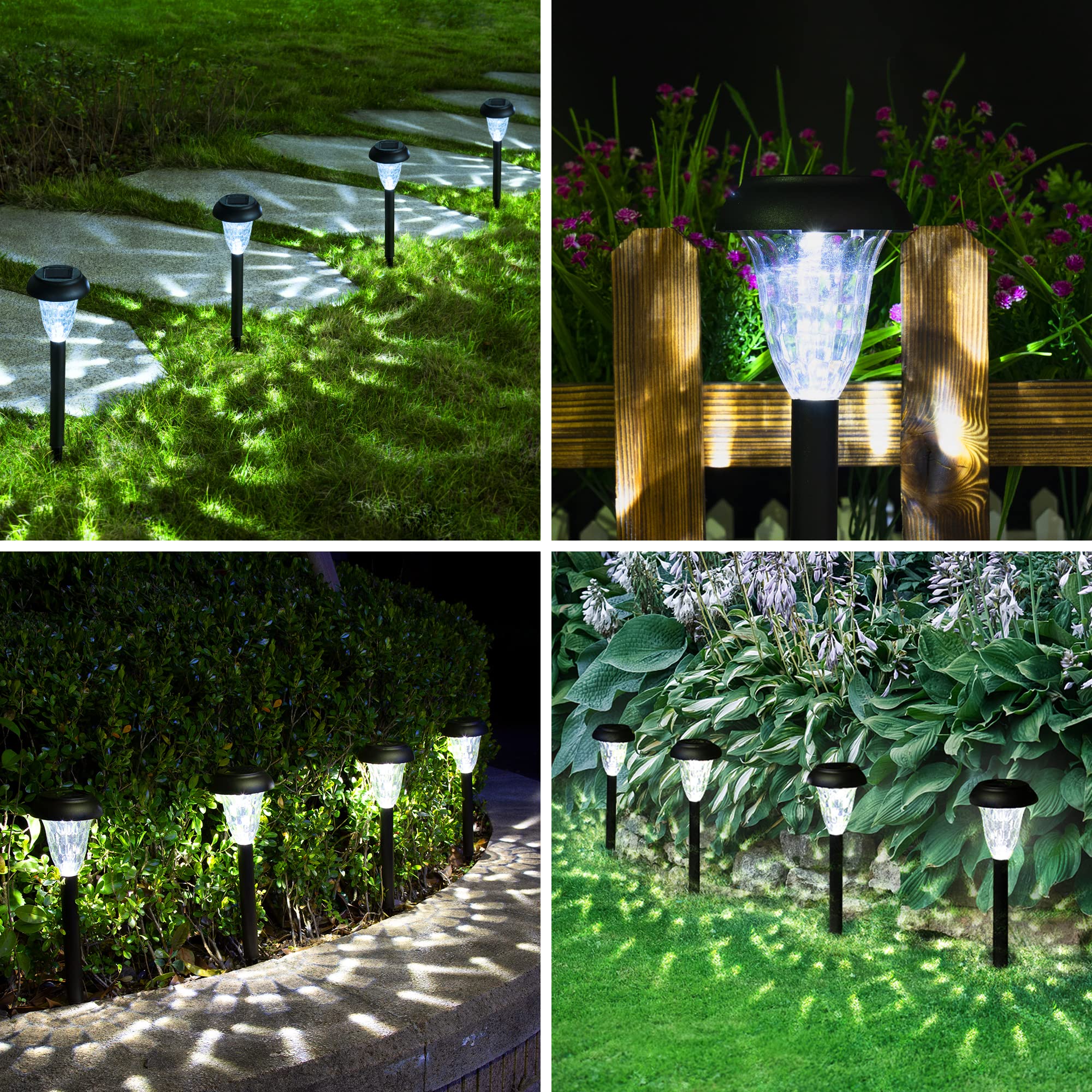 GIGALUMI 12Pack Solar Lights Outdoor Waterproof, Pathway Lights Solar Powered, Landscape Lighting, Solar Lights for Patio, Garden, Yard, Pathways, Landscapes, Walkways and Driveways - Image 8