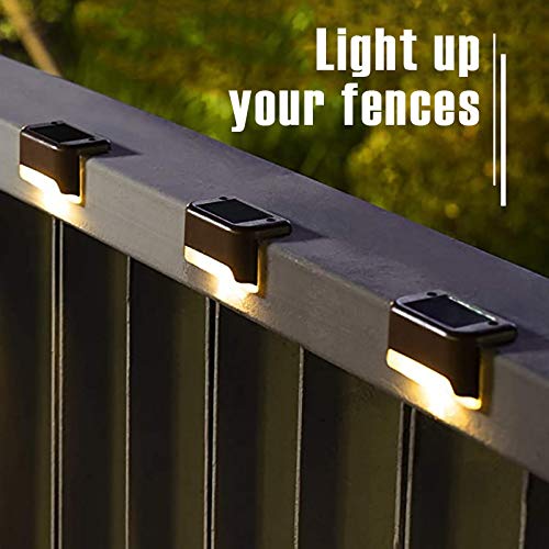 GIGALUMI Led Solar Deck Lights, 16 Pack Waterproof for Outdoor Stairs, Step, Fence, Railing, Yard and Patio (Warm White)… - Image 6