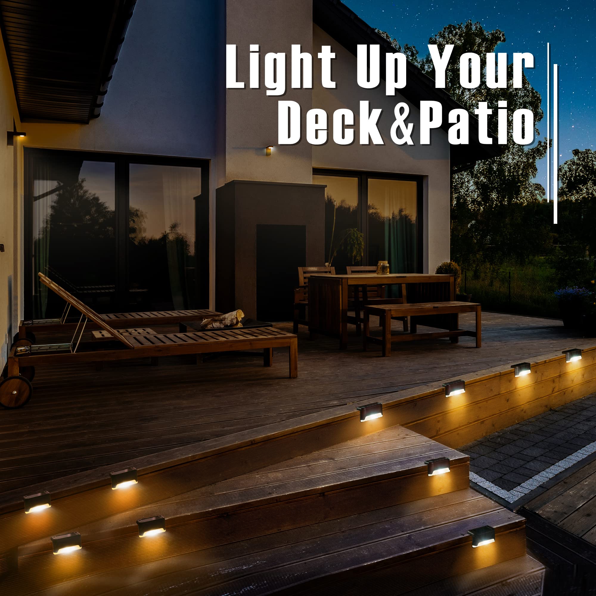 GIGALUMI Led Solar Deck Lights, 16 Pack Waterproof for Outdoor Stairs, Step, Fence, Railing, Yard and Patio (Warm White)… - Image 8
