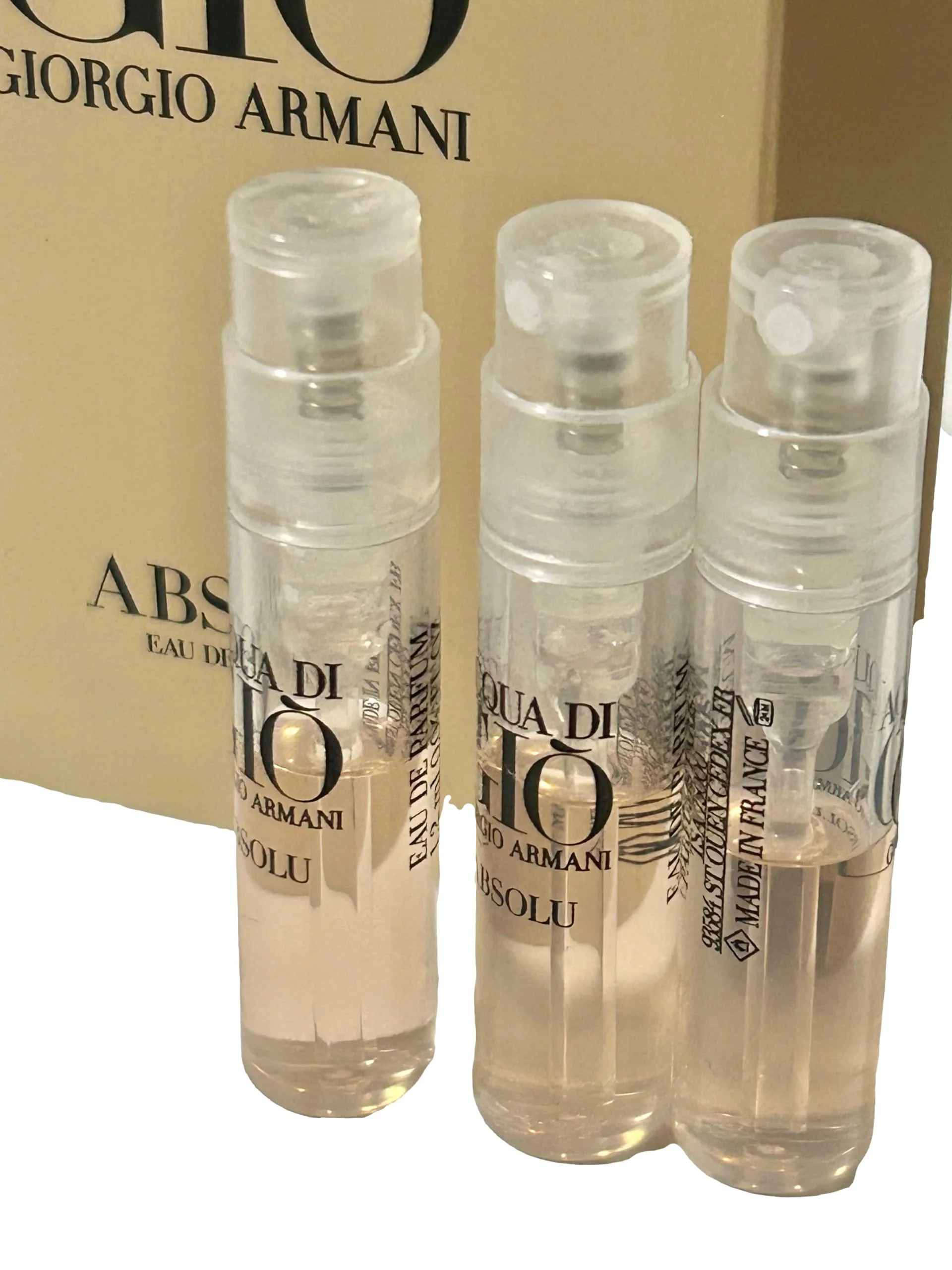 GIORGIO ARMANI Men Acqua Di GIO Absolu De Parfum Sample Spray Perfume 1.2ml /.04 oz - 3 PCS set - Image 2