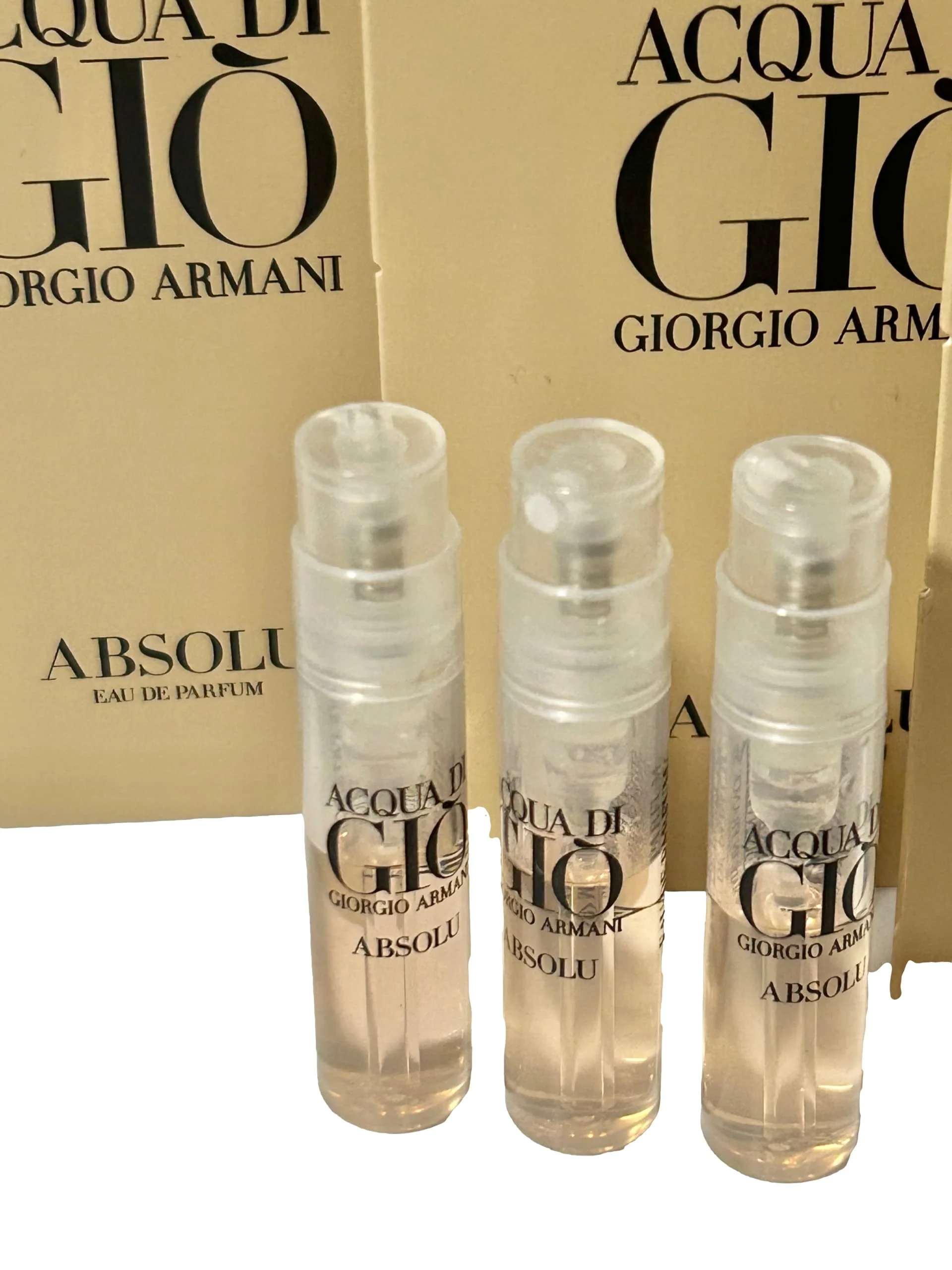 GIORGIO ARMANI Men Acqua Di GIO Absolu De Parfum Sample Spray Perfume 1.2ml /.04 oz - 3 PCS set - Image 3
