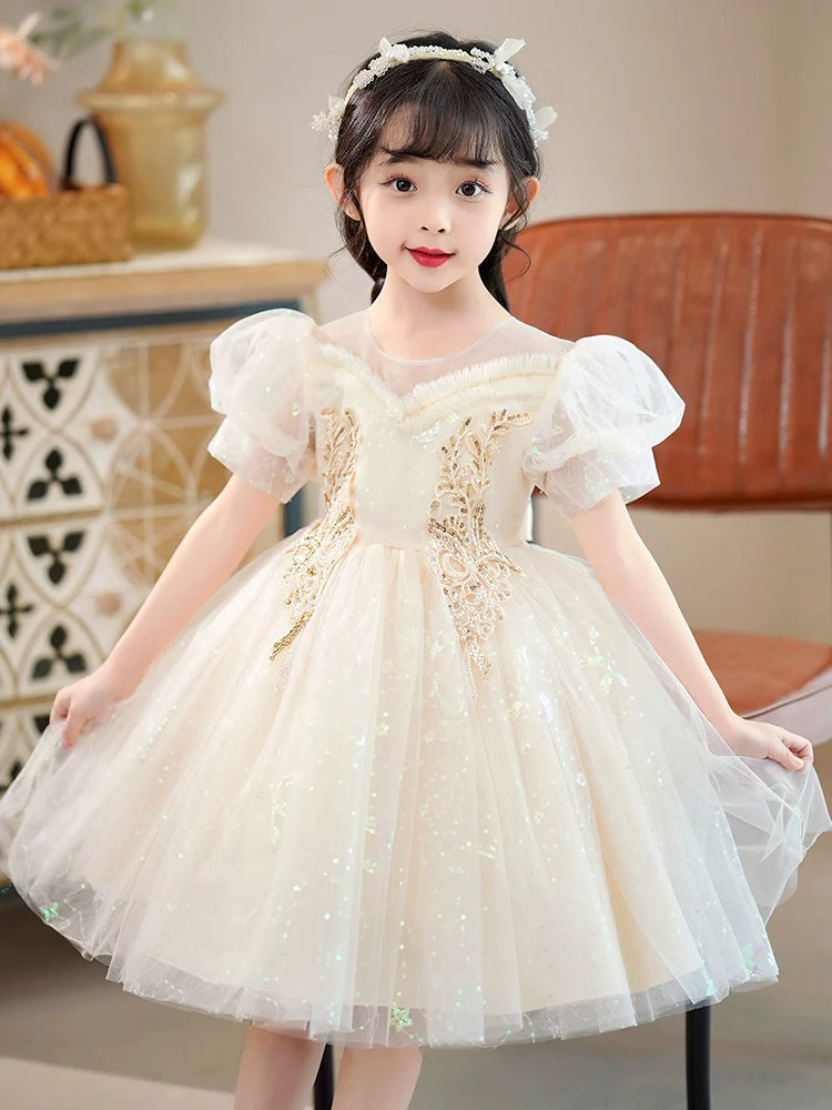 Girl June 1 Costume Kids Flower Girl Wedding Dress FARCENT Umbrella Princess Dress Little Girl Dress - Image 5