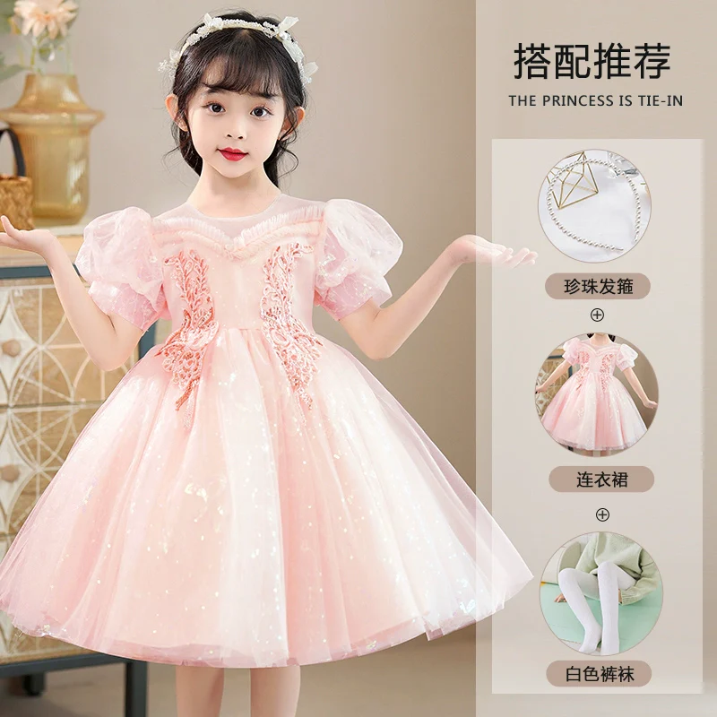 Girl June 1 Costume Kids Flower Girl Wedding Dress FARCENT Umbrella Princess Dress Little Girl Dress - Image 9