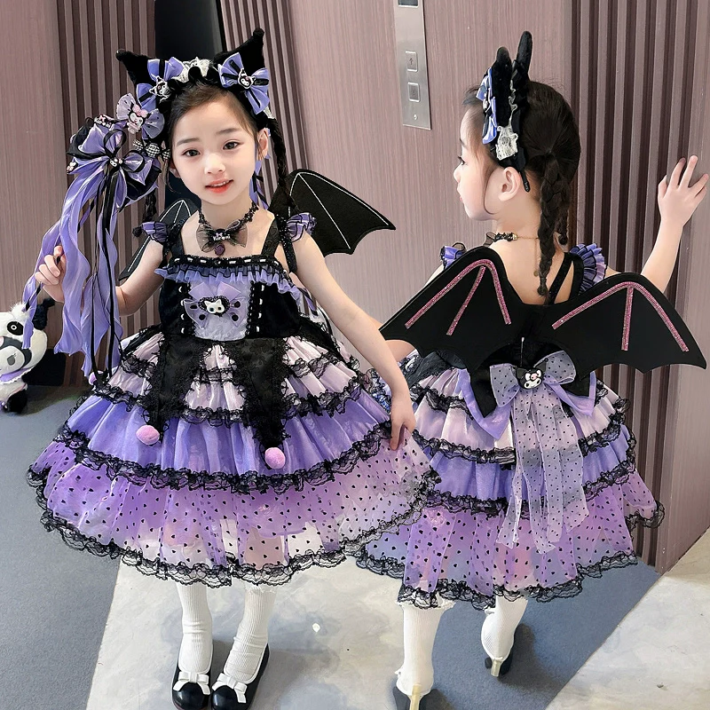 Girl Summer Dress Western Style Children Straps Lolita Princess Dress Girl's Birthday Suit Clow M Skirt - Image 11