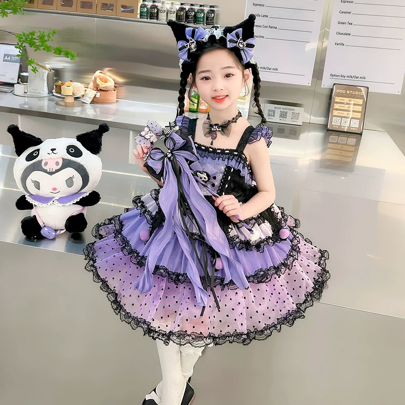 Girl Summer Dress Western Style Children Straps Lolita Princess Dress Girl's Birthday Suit Clow M Skirt - Image 12